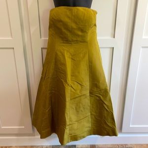 Gorgeous J.Crew olive green strapless dress sz 6
